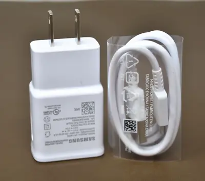 Samsung EP-TA200 15W Fast Charge Wall Home Charger + USB-C Cable (2.6ft) - White • $8.75