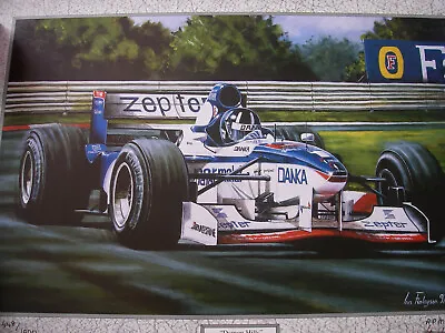 Large Damon Hill  Moral Victory  Hungary 1997 Limited Edition Print • £26.99