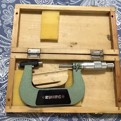 Smiec Outside Micrometer 2-3” 0.0001” Original Case Wooden Box Great Condition • $24.97