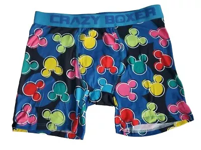 Crazy Boxers Disney Mickey Mouse Heads Mens Boxer Briefs Size Large NEW • $9.99