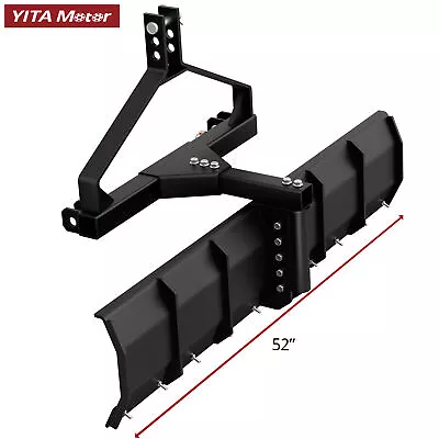 3 Point Rear Grading Blade For Tractor Cat 0 & Cat 1 Scrpaer Steel 52  Width • $203.99