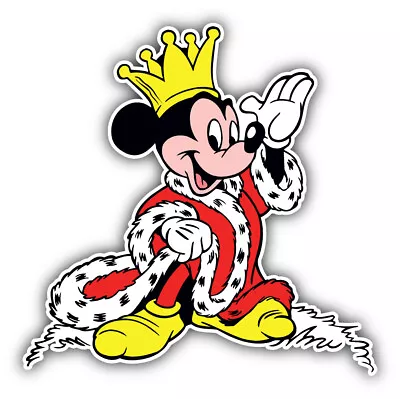 Mickey Mouse Cartoon King Sticker Bumper Decal - ''SIZES'' • $3.75