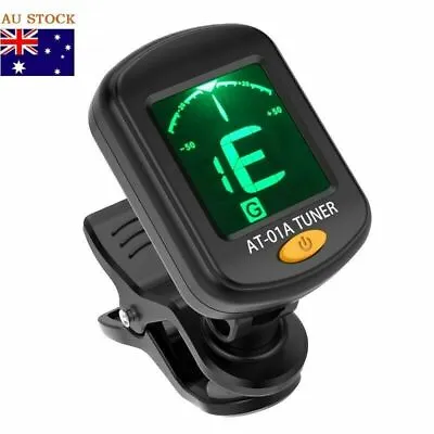$12.39 • Buy Clip-On LCD Digital Tuner For Guitar, Bass, Violin, Ukulele, Chromatic AT-01A