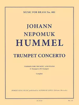 Trumpet Concerto In E-Flat Music For Brass No. 801 Version For Trumpet And Piano • $22.99