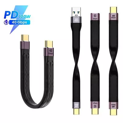 $11.68 • Buy 20V/5A 40Gbps Short USB C Cable Type C Data Cord Fast Charging Cable PD 100W