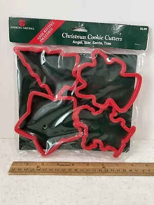 Vintage 1993 American Greetings Christmas Cookie Cutter Set 4 Pc NIP • $5.99