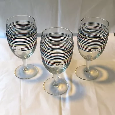 Set Of 3 Fiesta Fiestaware Coordinates Retired Iced Tea Glasses Footed Goblets • $25