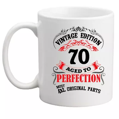 70th Birthday Mug! Vintage Birthday Mug/70 Years/gift For Him/her/70th/present! • £8.95