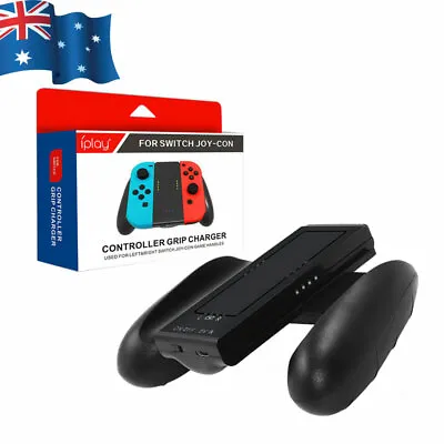 IPLAY Rechargeable Battery Grip Dock USB Charger For Nintendo Switch Joy Con • $21.95