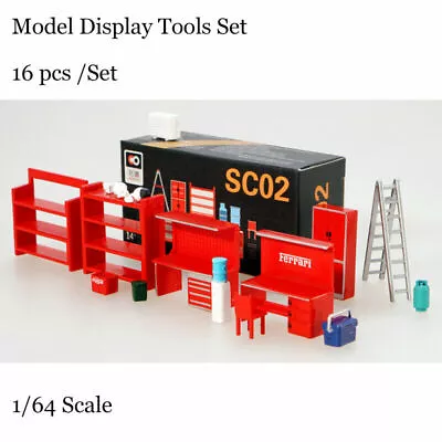 Diorama 1:64 Car Garage Repair Tool Rack Model Car Maintenance Props Scene Model • $9.77