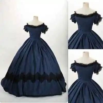 Victorian Vintage Quinceanera Dress Evening Prom Lace 1890s Satin Party Gowns • $159.99