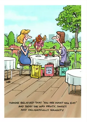 Funny Humour Female Birthday Card - Yvonne Believed That 'You Are What You Eat' • £1.85