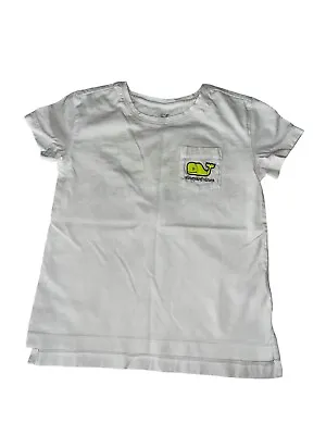Vineyard Vines Short Sleeve T-shirt Whale Girls XS 5/6 Tennis Ball Fuzzy Whale • $10