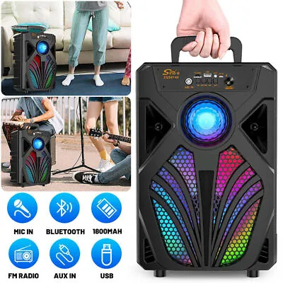 3000W Portable Bluetooth Party Speaker Sub Woofer Heavy Bass Sound System & MIC • £16.99