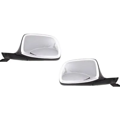 New Chrome Driver & Passenger Side Manual Mirror Set For 1992-1996 Ford F-150 • $59.49