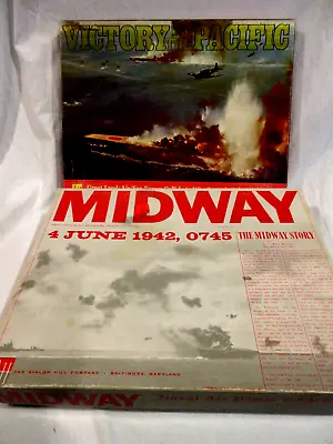 $69.99 • Buy 2-Avalon Hill Board Games 1977 Victory In The Pacific & 1964 Midway