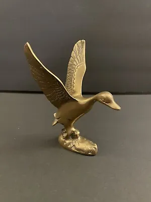 Brass Duck Statue Desk Home Decoration Figurine Sculpture Metalware Decor • $17.99