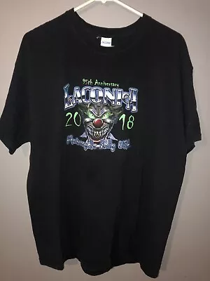 Laconia Bike Week Mens T Shirts Size L 2018 Clown Crazy Print Awesome Gildan Tag • $24.99