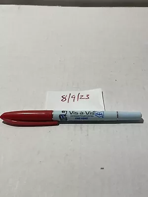 Vintage Vis-A-Vis Red Wet-Erase Overhead Projector Transparency Marker - Writes • $5.99