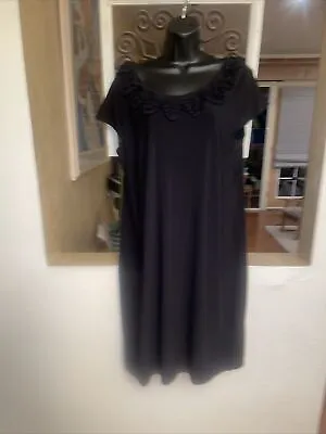 Studio AA Dress Size 18W Black Embellished Short Sleeves Women Dress • $2