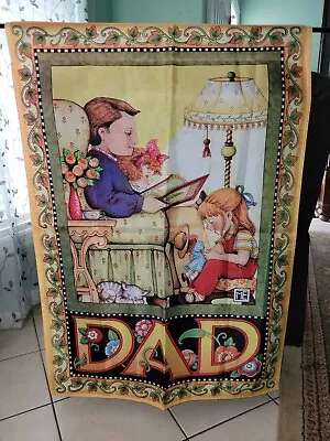 Mary Engelbreit HAPPY FATHERS DAY DAD Large Outdoor Flag 28 × 40.   • $24.99