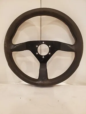 JDM Used Momo Racing Leather Steering Wheel V35 350mm Dc2 Eg6 S13 R32 Fd3s Fc  • $150