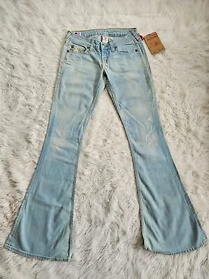 NWT True Religion Women's Carrie Blue Slim Straight Jeans Size 26 • $49.99