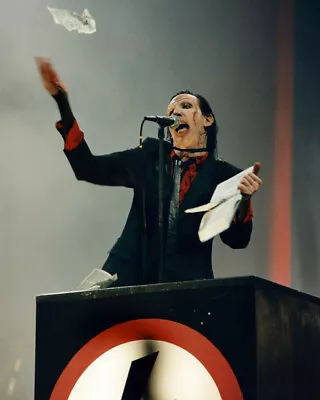 Marilyn Manson In Suit On Stage Performing 16x20 Canvas Giclee • $69.99