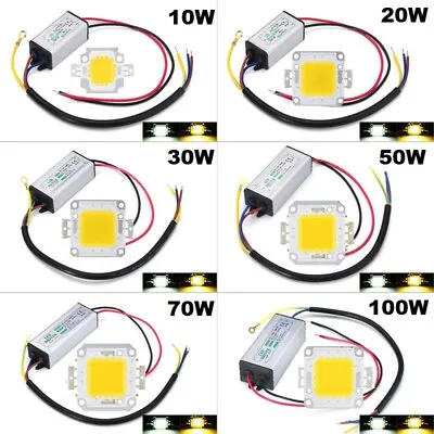 LED Driver + COB Chip 100W 50W 30W 20W 10W Power Supply Transformer Bulb Lights • $14.01