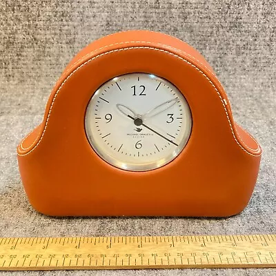 MCM Michael Graves Mantel Clock Saddle Stitched Leather 6  • $28