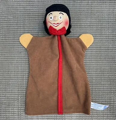 Kersa German Hand Puppet Wooden Head Woman W/ Hat Braid Brown Outfit • $15