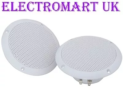 £24.90 • Buy Moisture Resistant Full Range Ceiling Speakers 5  80w Bathroom Kitchen Shower
