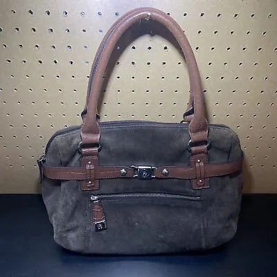 Vintage Original ETIENNE AIGNER Handbag Brown Suede Purse Handcrafted • $24.95