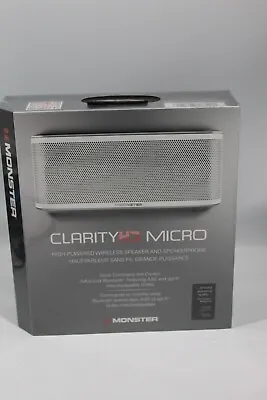 £32 • Buy NEW Monster 133265 ClarityHD Micro Bluetooth Speaker 100 - White Inc VAT