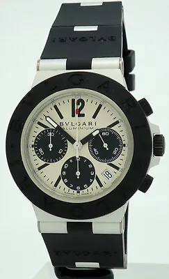 Bvlgari Ref 103383 Titanium & Rubber 40mm Aluminium Bvlgari Chrono On Rubber • $4500