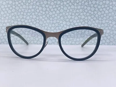 £122.78 • Buy Ic! Berlin Eyeglasses Frames Woman Silver Blue Fatima R. Pearl Pastel 51-22 M