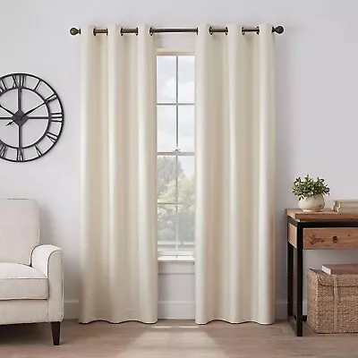 ECLIPSE Gabriella Grommet Top Curtains Single Panel 40  X 63  Ivory • $14.99