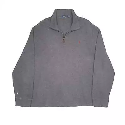 Mens POLO RALPH LAUREN Cotton 1/4 Quarter Zip Jumper Sweatshirt XXL • £24.99