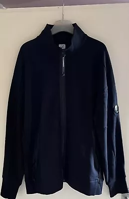 CP Company Full Zip Sweatshirt In Black (2XL) • £110