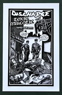 $15 • Buy Discharge Toxic Narcotic New York Rel-X Concert Tour Poster Signed Punk Hardcore