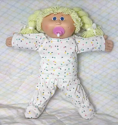 Vintage Coleco Cabbage Patch Kids Girl Doll Pacifier CPK Clothes Pajamas Outfit • $19.95