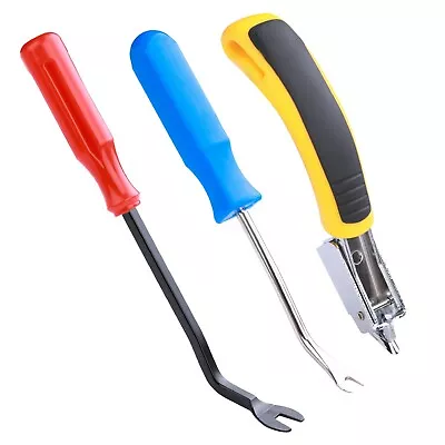 3PC Upholstery And Construction Staple Remover With Tack Puller Tool Nail Puller • $19.99