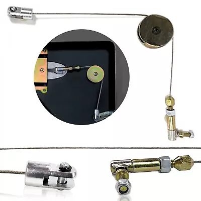 Shaved Car Door Handle Solenoid Latch Pulley Cable System Kit  Stainless Steel  • $39.95