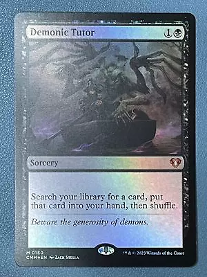 Demonic Tutor Foil Commander Masters MTG CMM • $48.99