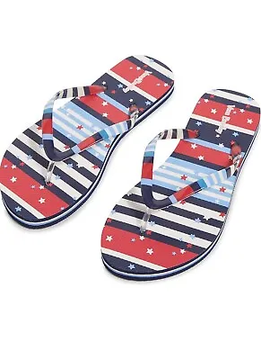 Vera Bradley Summer Stars & Stripes Thong Flip-Flops Size Small 5-6 NWT • $18.99