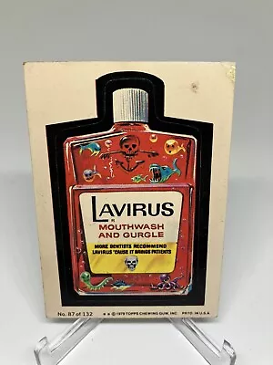 1979 Topps Wacky Packages Lavirus Mouthwash • $0.99