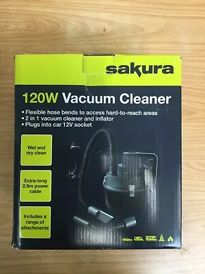 Sakura 120W Vacuum Cleaner SS5311 - Perfect For Cars Boats Caravans - Wet... • £11.90