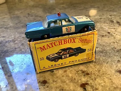 Lesney Matchbox Moko 55b FORD FAIRLANE POLICE CAR Nm BPW W/ob • $55