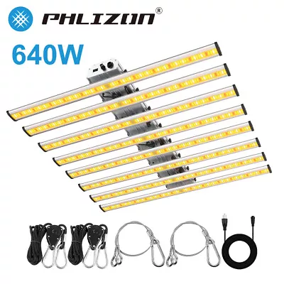 PHLIZON 240W 640W Spider LED 8bars Full Spectrum Grow Lights For Indoor Plants • $229.59