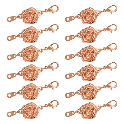 12Pcs Magnetic Jewelry Clasps Rose Magnetic Locking Lobster Clasps Rose Gold • $13.10